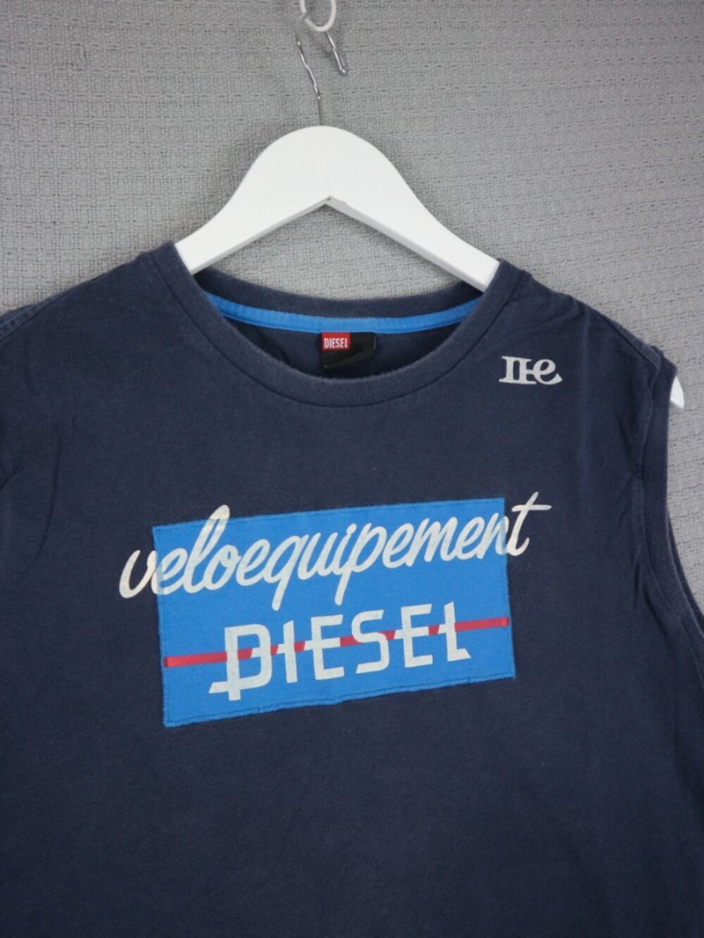 Diesel Veloequipment Sleeveless Muscle Tee Mens Navy XL - Picture 3 of 7